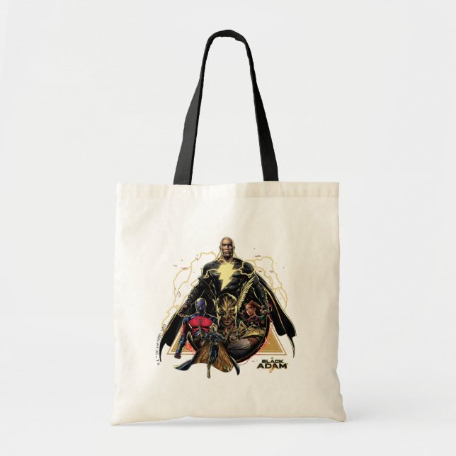 Black Adam Triangular Group Graphic Tote Bag (Front)