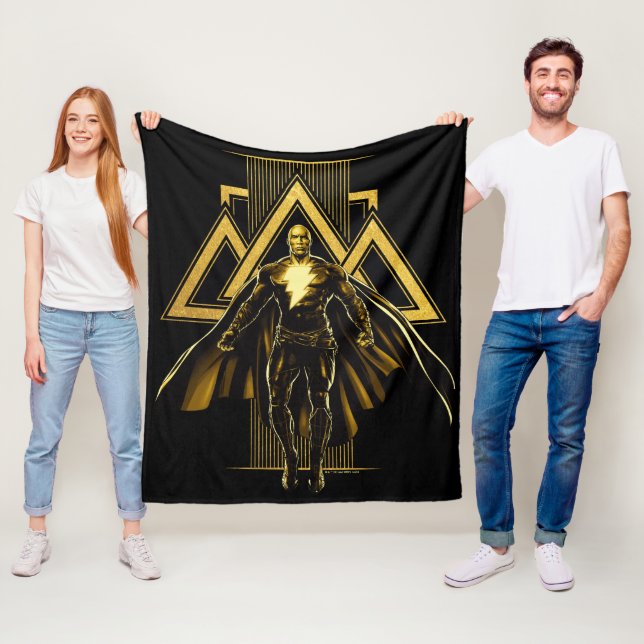 Black Adam Triangular Pillar Graphic Fleece Blanket (In Situ)