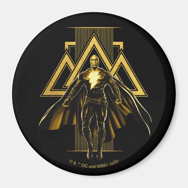 Black Adam Triangular Pillar Graphic Magnet (Front)