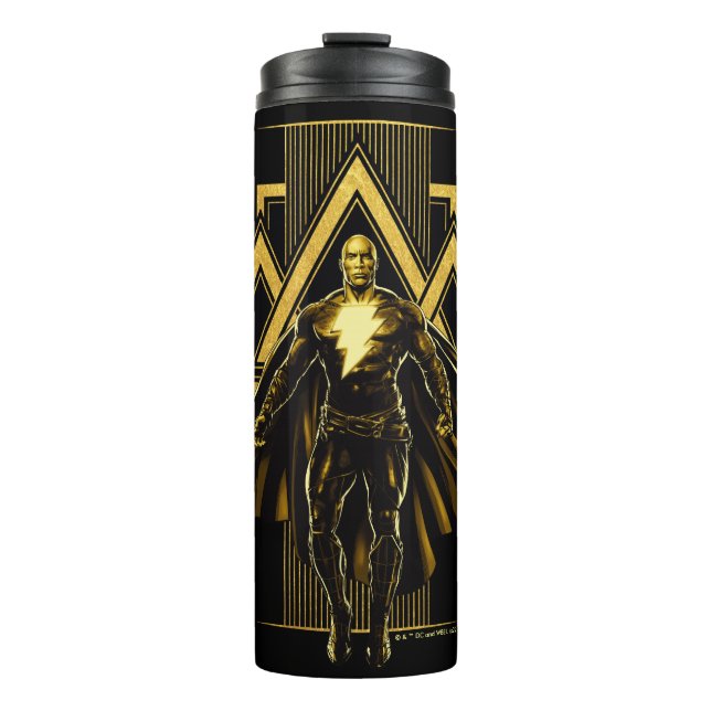 Black Adam Triangular Pillar Graphic Thermal Tumbler (Front)