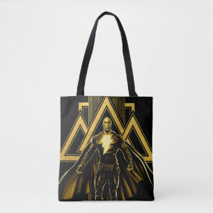 Black Adam Triangular Pillar Graphic Tote Bag