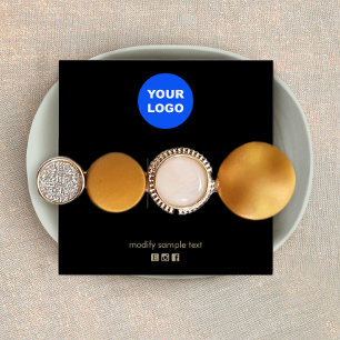 Black Add Logo Hair Accessory Display