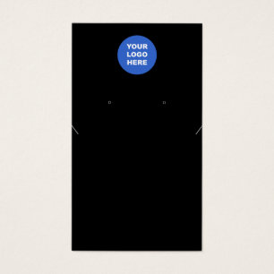 Black Add Logo Necklace Earring Display Card
