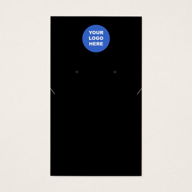 Black Add  Logo Necklace Earring Display Card (Front)