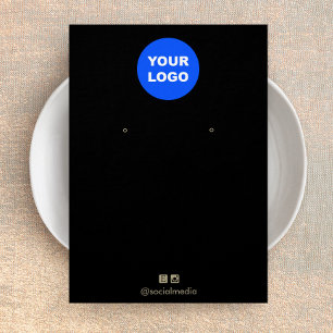 Black Add Your Logo Earring Display Card