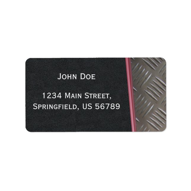 black address label (Front)