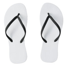 Black Adult Flip Flops, Slim Straps