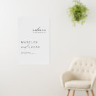 Black | Affiche de bienvenue Mariage minimale mode