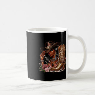Black African American Cowgirl Western Country Tex Coffee Mug