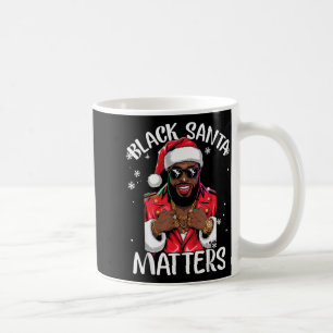 Black African American Santa Claus Christmas Pajam Coffee Mug