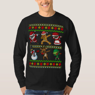 Black African American Squad Santa Claus Mrs Claus T-Shirt