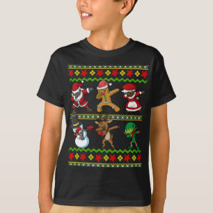 Black African American Squad Santa Claus Mrs Claus T-Shirt