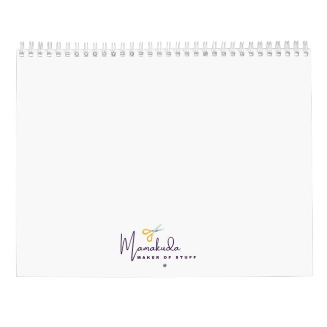 Black African American Woman Portraits Calendar (Back)