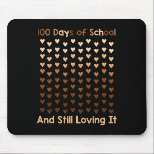 Black Afro 100 Days Of School Melanin Heart Africa Mouse Pad