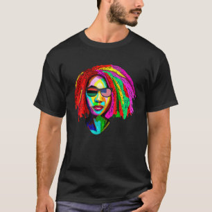Black Afro Natural Hair Melanin Queen Black Histor T-Shirt