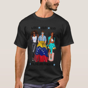 Black Afro Venezuelan Daughter Family Venezuela Fl T-Shirt