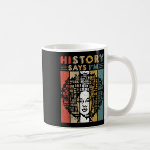 Black Afro Woman Melanin Girl Black History Month Coffee Mug