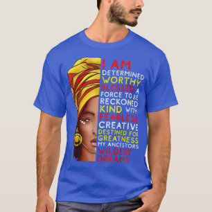 Black Afro Woman Melanin Girl Black History Month  T-Shirt
