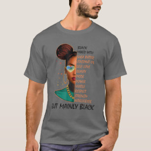 Black Afro Woman Melanin Girl Black History Month T-Shirt