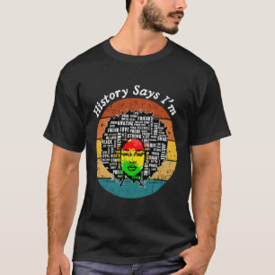 Black Afro Woman Melanin Girl Black History Month T-Shirt