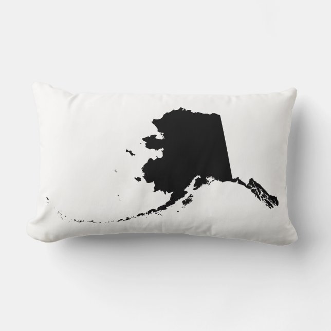 Black Alaska Shape Lumbar Pillow (Front)