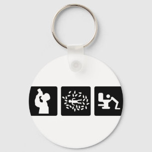 black alcohol picture icon keychain