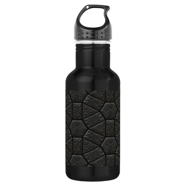 Black Alien Carved Design 532 Ml Water Bottle (Front)