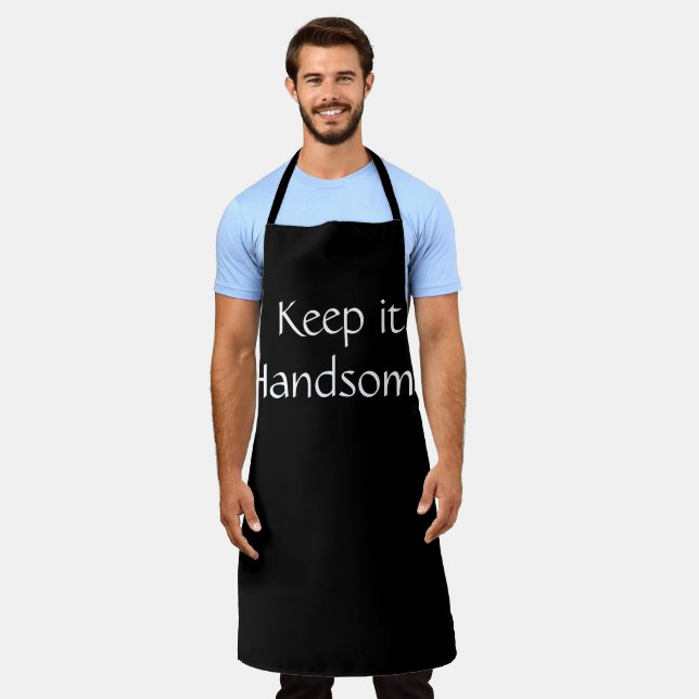 Black All Over Print Apron Keep it Handsome (Worn)