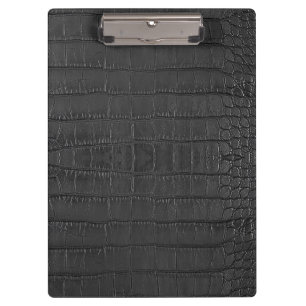 Black Alligator Texture Print Clipboard