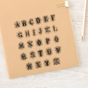 Black Alphabet Block Letters sheet/26 cut-out