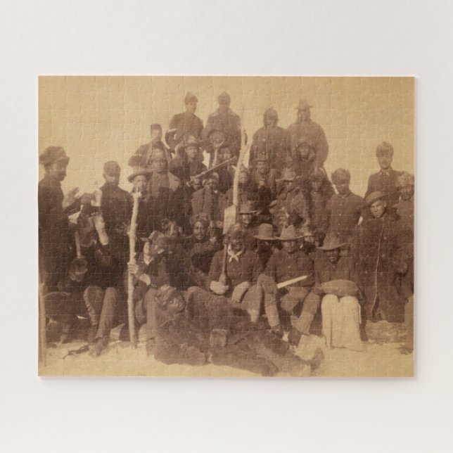 Black American Fighting Cavalry: Buffalo Warriors Jigsaw Puzzle (Horizontal)