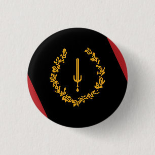 Black American Heritage Flag 1 Inch Round Button