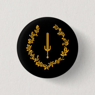 Black American Heritage Flag 1 Inch Round Button