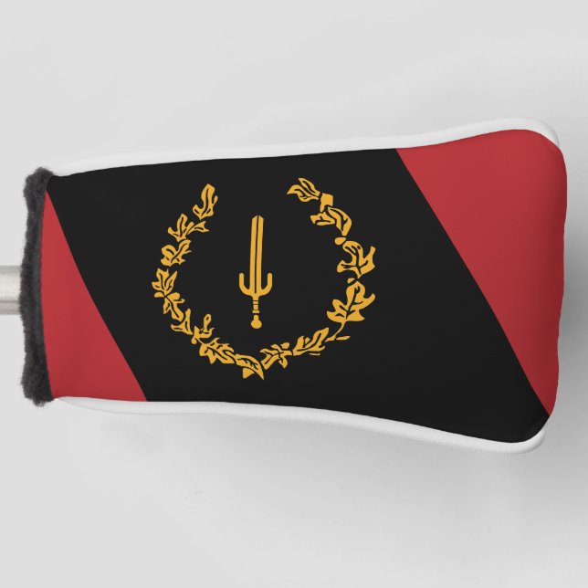 Black American Heritage Flag  Golf Head Cover (Front)