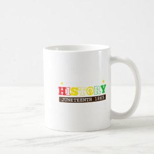 Black American Know Your History 1865 June Freedom Coffee Mug