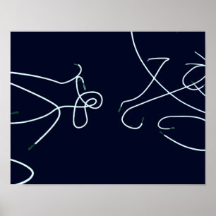 Black an White Modern Abstract Space Customizable Poster