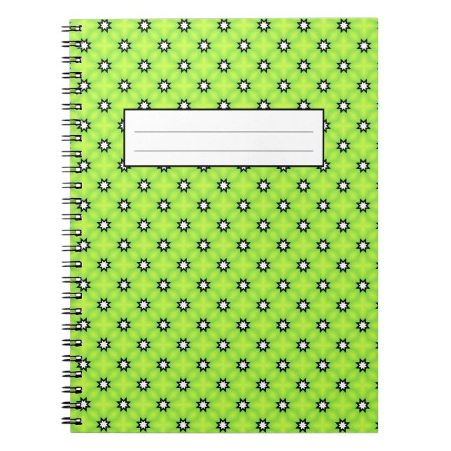 Black an White Stars Notebook (Front)
