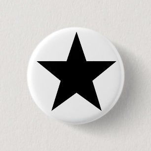 Black Anarchy Star (classic) 1 Inch Round Button