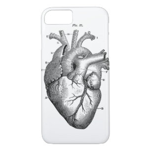 Black Anatomical Heart iPhone 8/7 Case