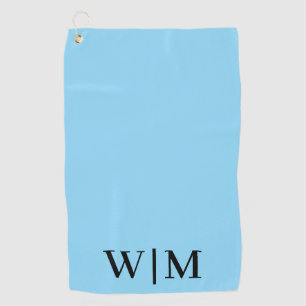 Black and Baby Blue Personalized Golf Towel