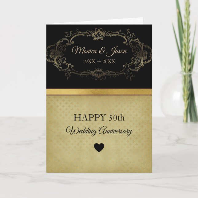 Black And Beige Background Card (Front)
