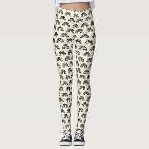 Black and beige leggings