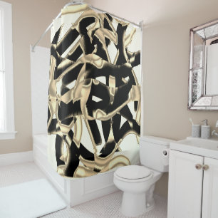 Black and beige scraps, destroyed tapes upon clear