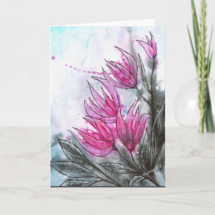 Black and Blue 3 Greeting Card