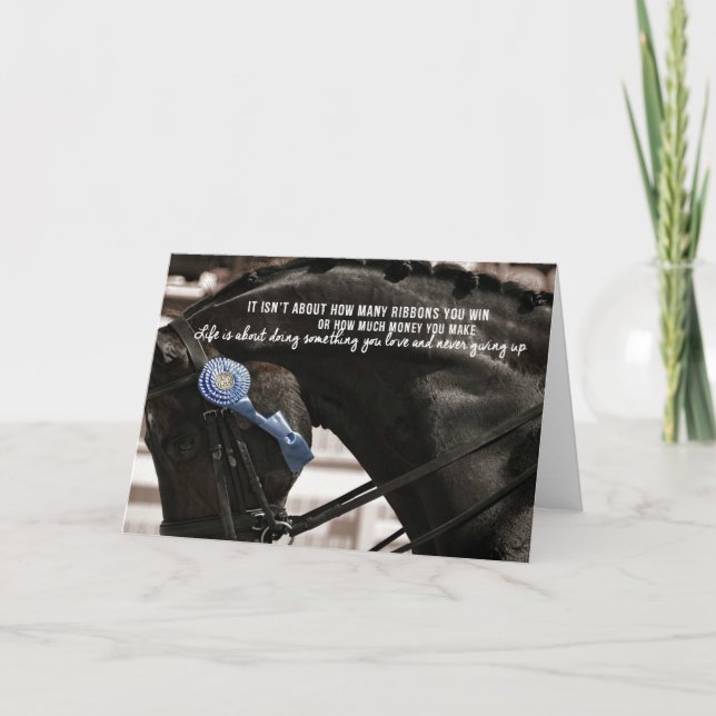 BLACK AND BLUE 5x7 GREETING CARD (Front)