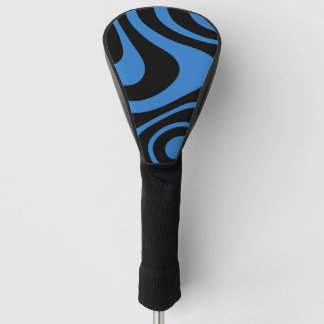Black and Blue Abstract Cool Design Driver Golf Head Cover