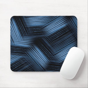Black and Blue Abstract Design Mouse Pad