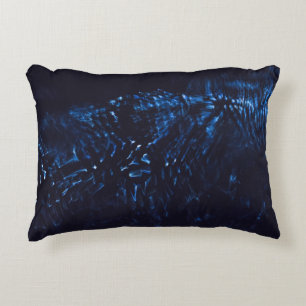 Black and blue abstract painting accent pillow