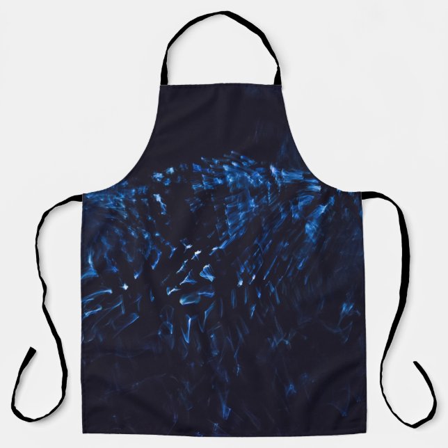 Black and blue abstract painting apron (Front)