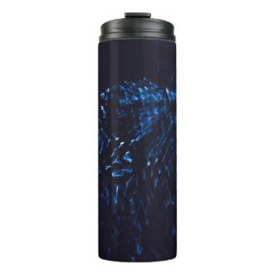 Black and blue abstract painting thermal tumbler